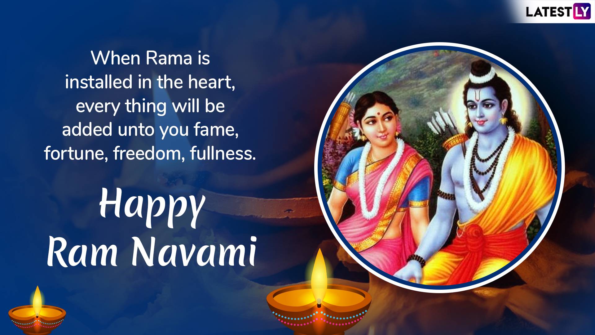Rama Navami Quotes Messages Sms - Happy Ram Navami 2019 , HD Wallpaper & Backgrounds