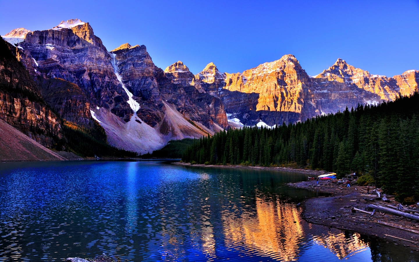 Download Wallpaper Banff National Park, Canada, Lake, Louise Moraine
