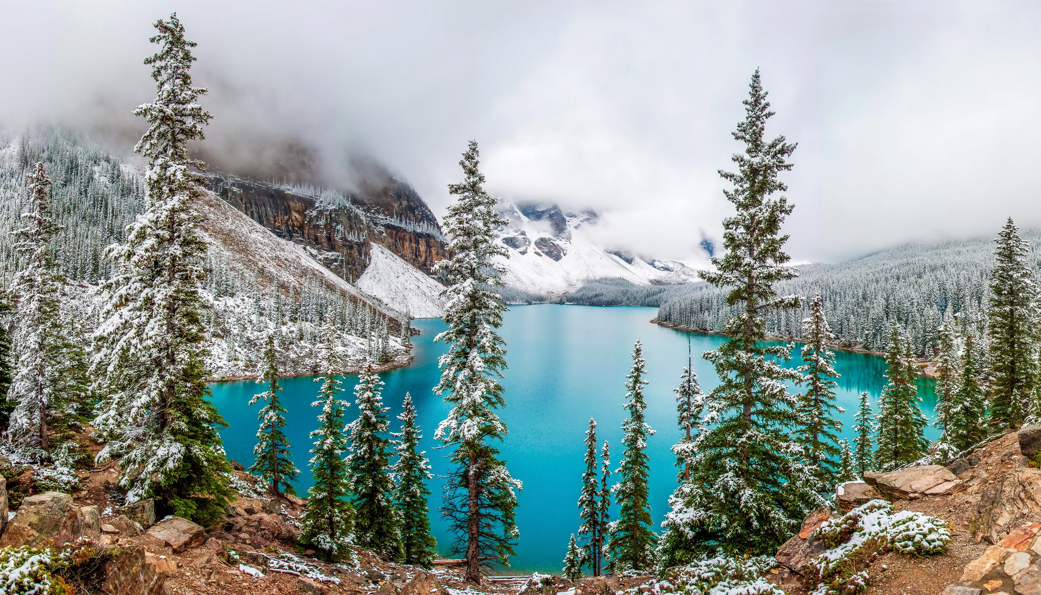 Cute, Winter, Nature,hd Wallpaper, Mountains, Fir, - Banff Wallpaper Winter , HD Wallpaper & Backgrounds