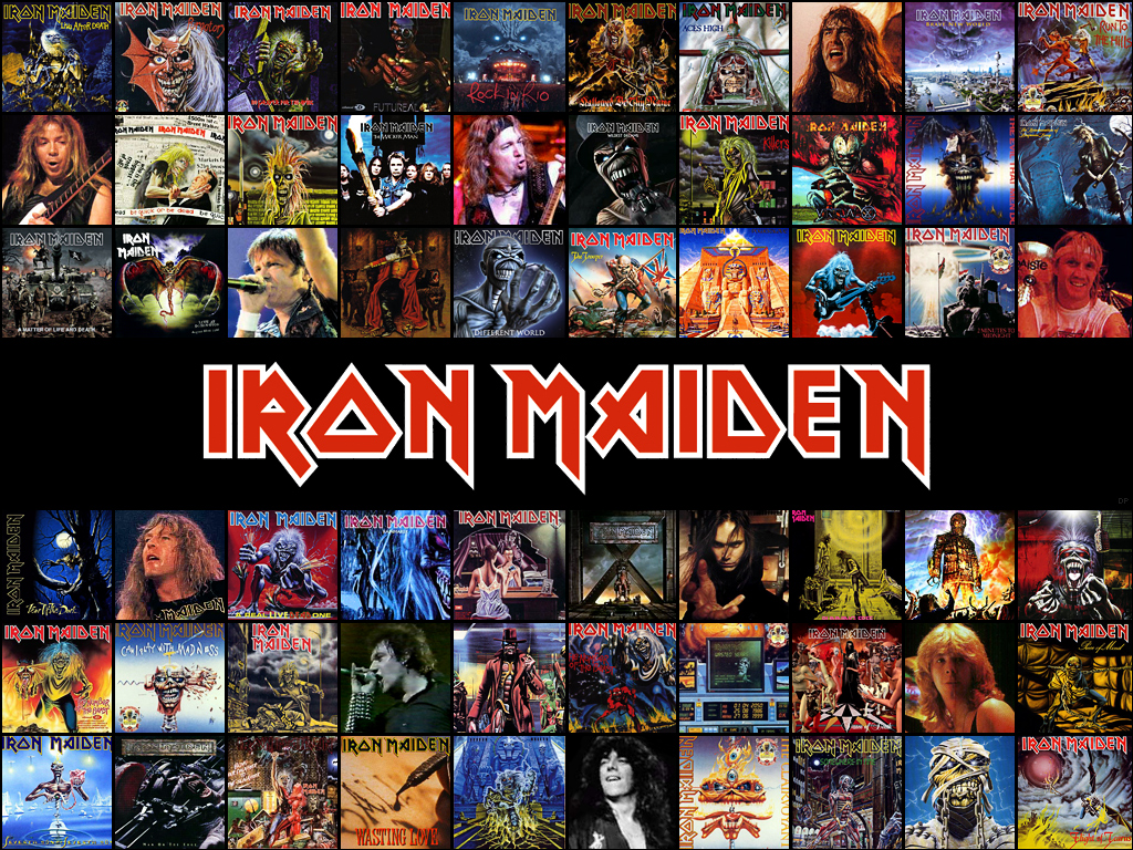 Wallpapers Layne Staley Iron Maiden History Collage - All Iron Maiden Albums , HD Wallpaper & Backgrounds