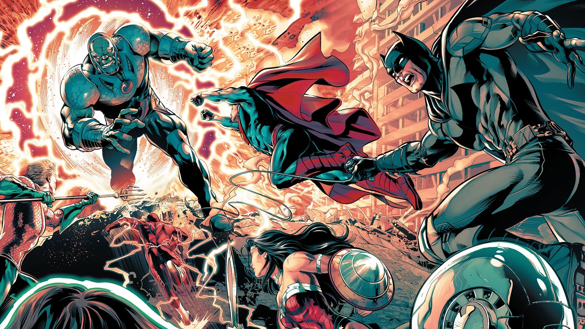 1920x1080, Justice League - Justice League Comic Art , HD Wallpaper & Backgrounds