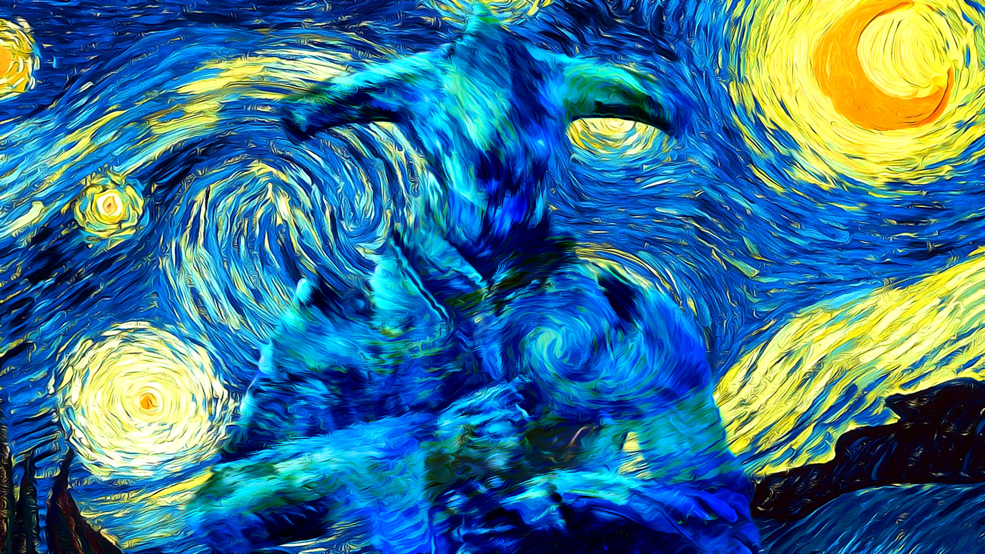 Fullsize Of Van Gogh Wallpaper - Vincent Van Gogh Starry Night High Resolution , HD Wallpaper & Backgrounds