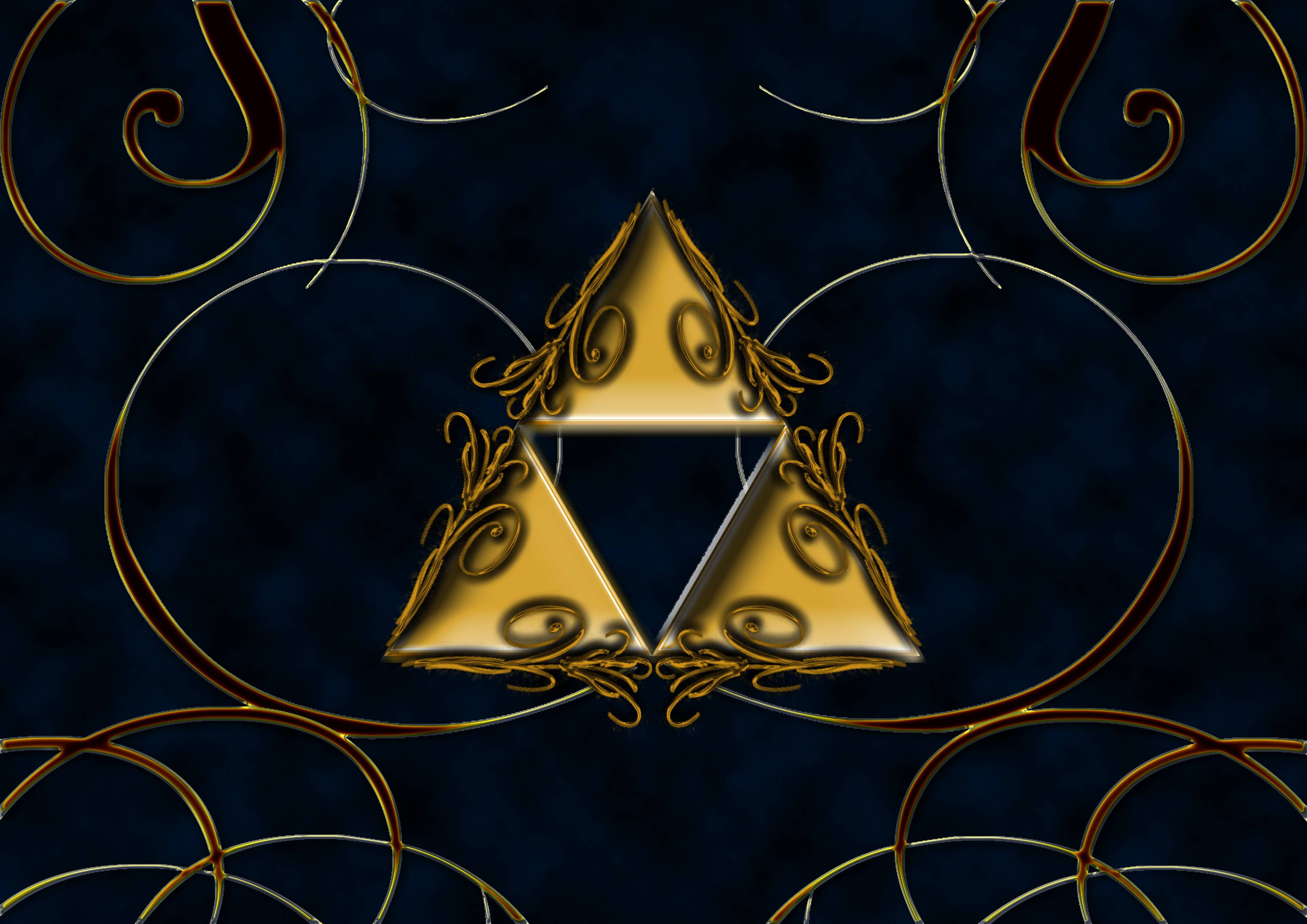 Triforce Wallpaper - - Black And Gold Triforce , HD Wallpaper & Backgrounds