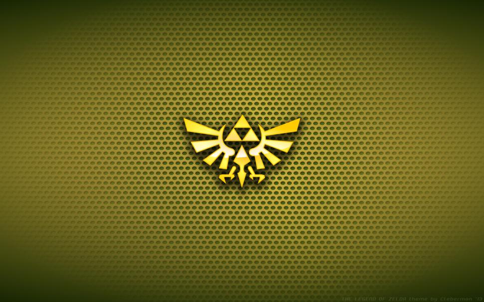 Nintendo Triforce Zelda Yellow Hd Wallpaper - Legend Of Zelda , HD Wallpaper & Backgrounds