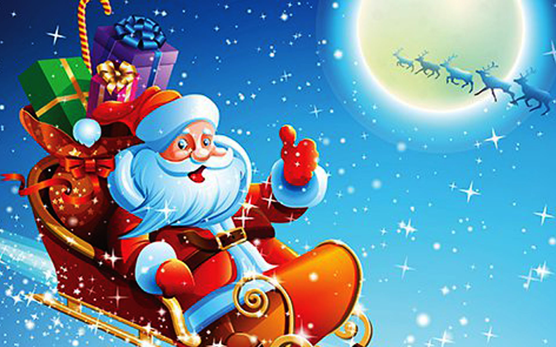 Historia Papa Noel - Santa Claus In A Sleigh , HD Wallpaper & Backgrounds