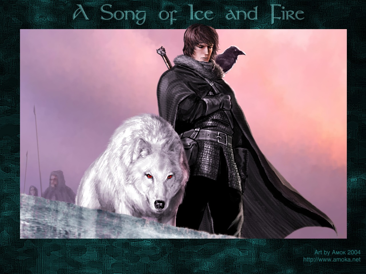 Jon Snow & Ghost - Jon Snow Lord Commander Books , HD Wallpaper & Backgrounds