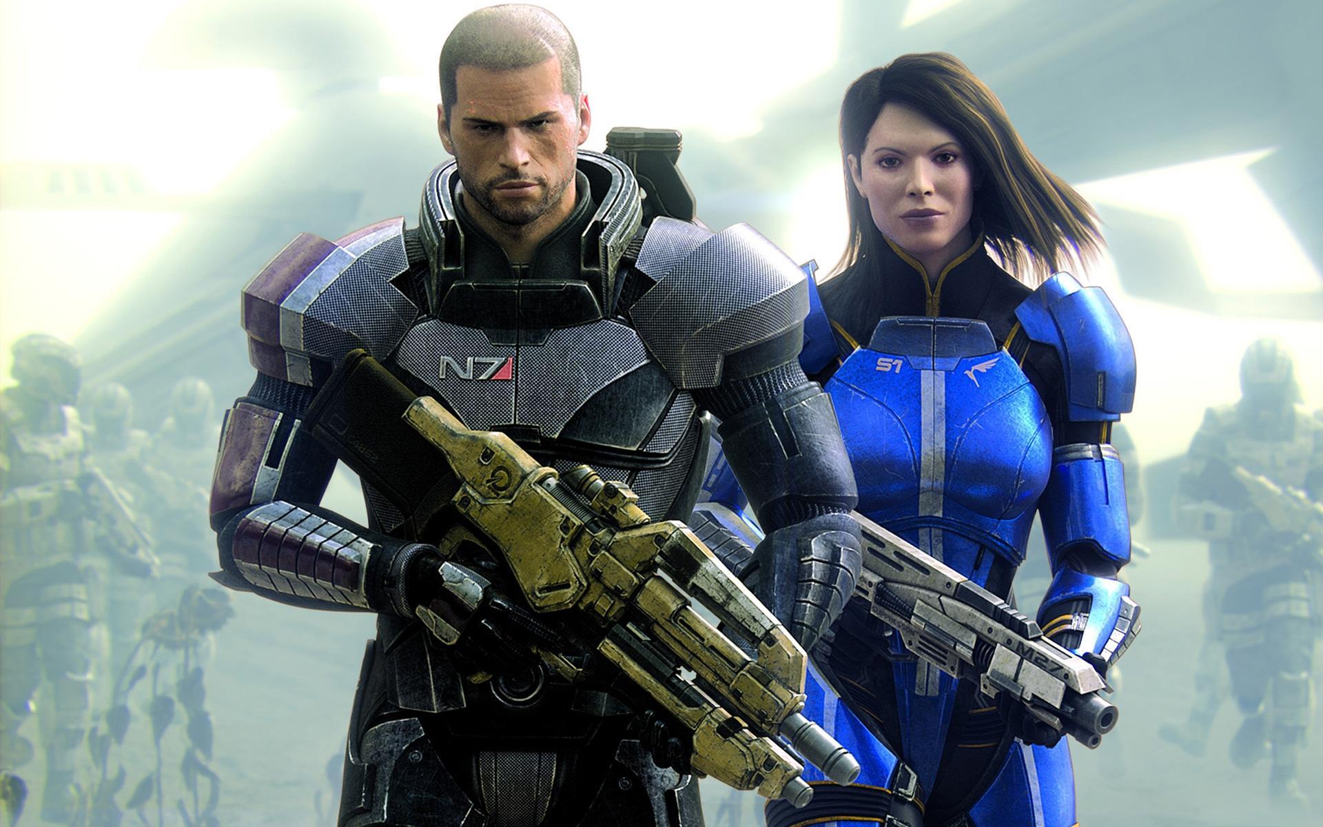 Mass Effect - Mass Effect Shepard Fanart , HD Wallpaper & Backgrounds