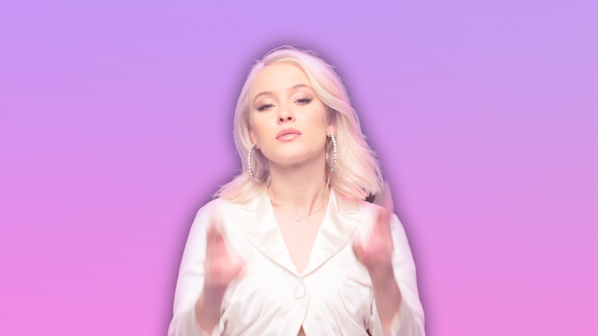 Fingers Crossed Good Luck Gif By Zara Larsson - Girl , HD Wallpaper & Backgrounds