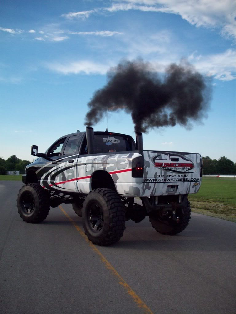 Dodge Cummins Big Black Smoke Graphics, Pictures, & - Big Jacked Up Diesel Trucks , HD Wallpaper & Backgrounds