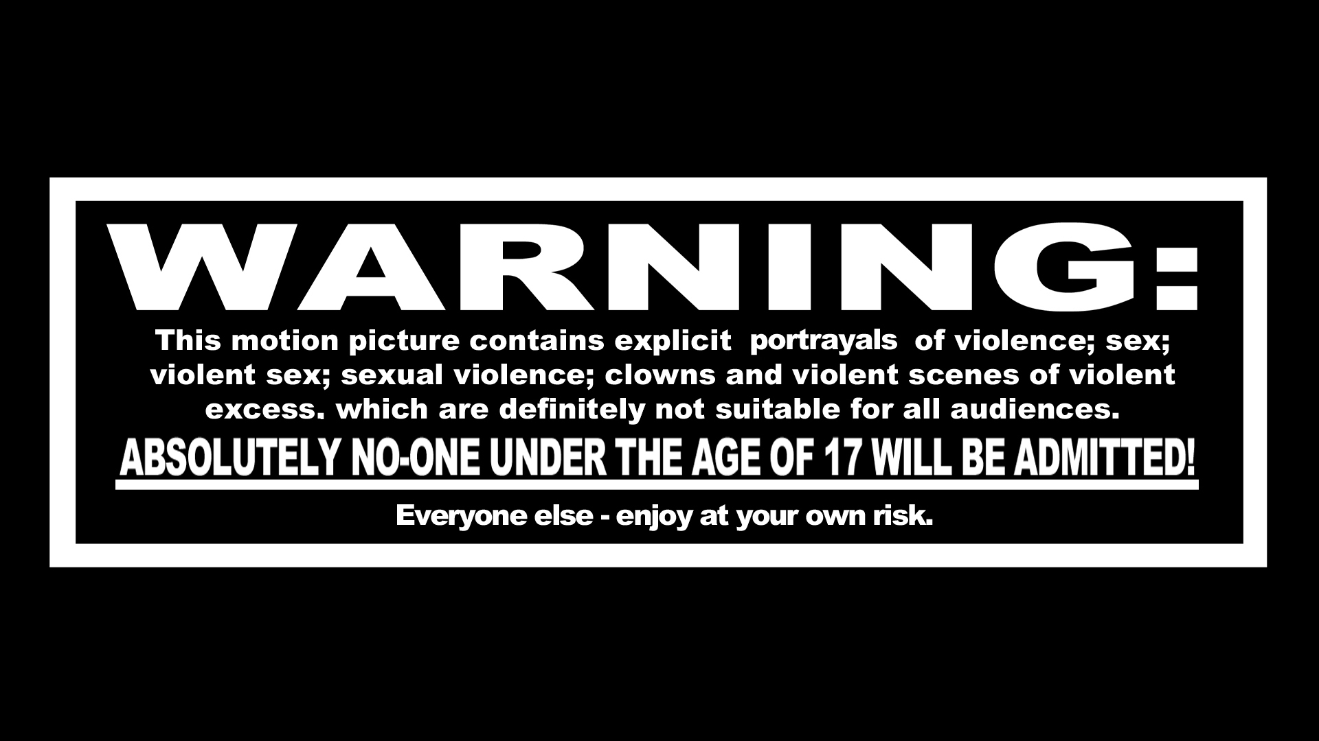 Wallpaper - Movie Warning Message , HD Wallpaper & Backgrounds