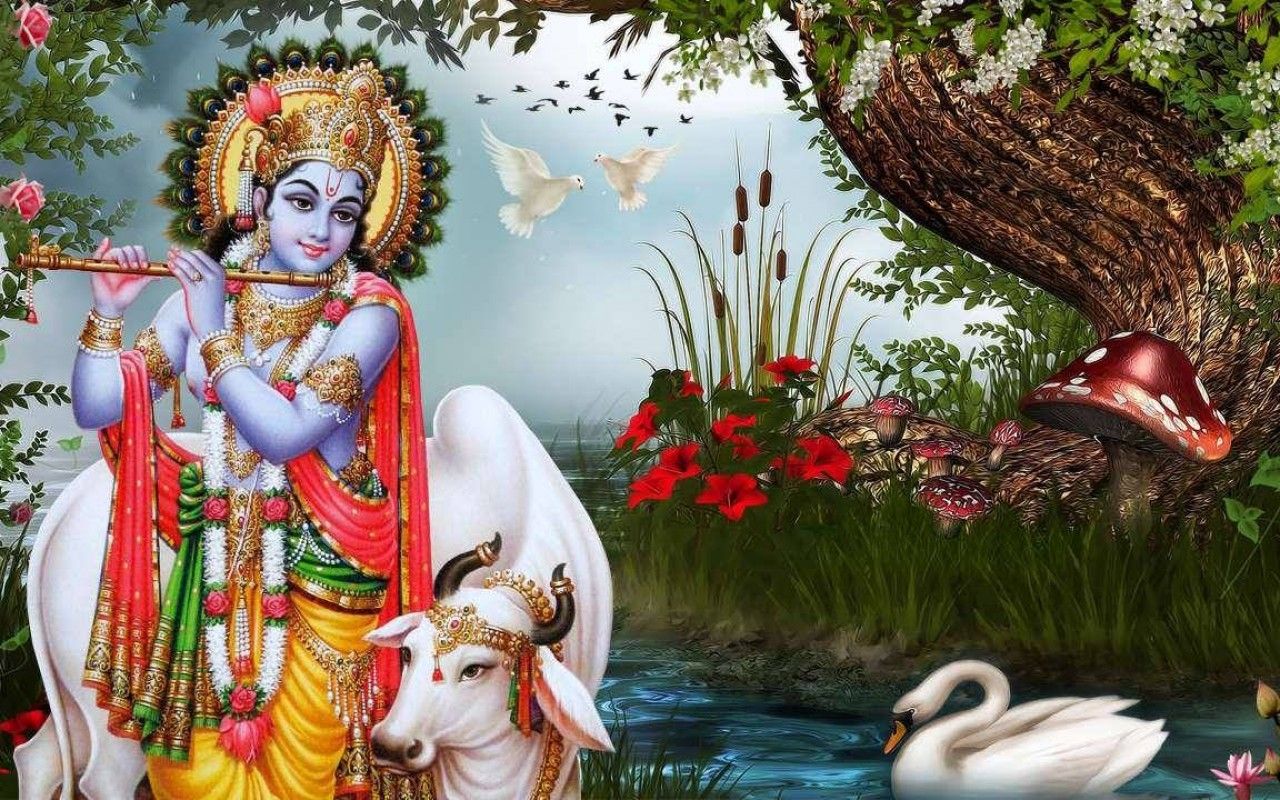 Lord Krishna - Full Hd Hd God Wallpapers 1080p , HD Wallpaper & Backgrounds