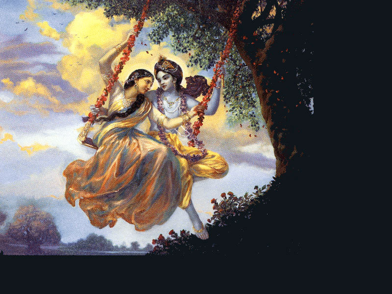 Radha Krishna Hd Wallpaper Free Download - Lord Krishna In Vrindavan , HD Wallpaper & Backgrounds