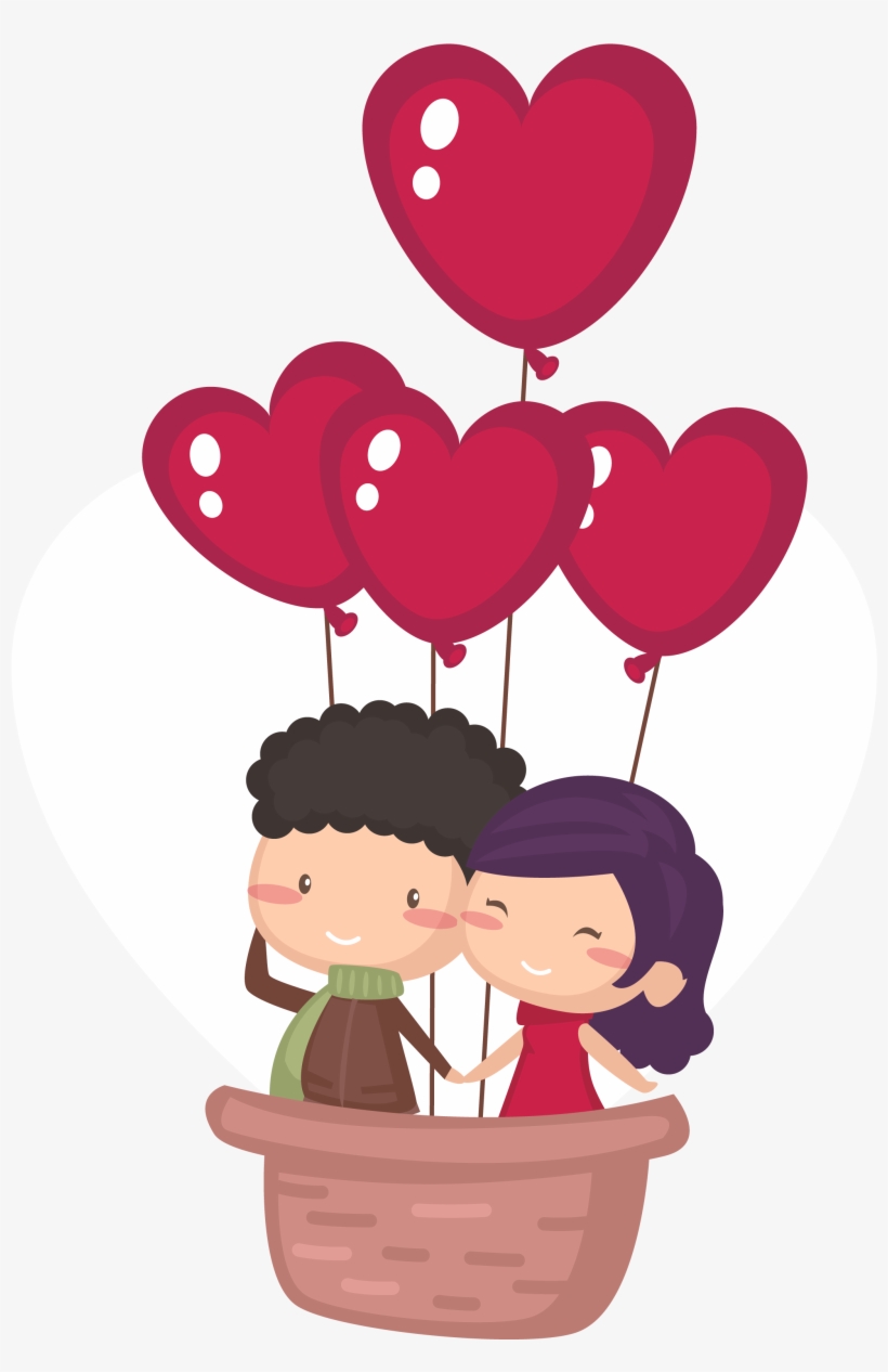 Love Wallpaper Hd For Mobile - Cartoon Couple With Balloons , HD Wallpaper & Backgrounds