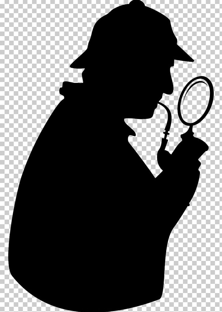 Consulting Detective Magnifying Glass Png, Clipart, - Silhouette Sherlock Holmes Clipart , HD Wallpaper & Backgrounds
