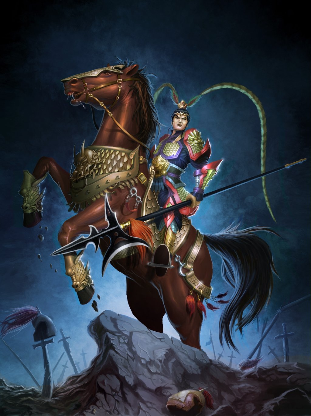 Post - Lu Bu Dynasty Warriors Art , HD Wallpaper & Backgrounds