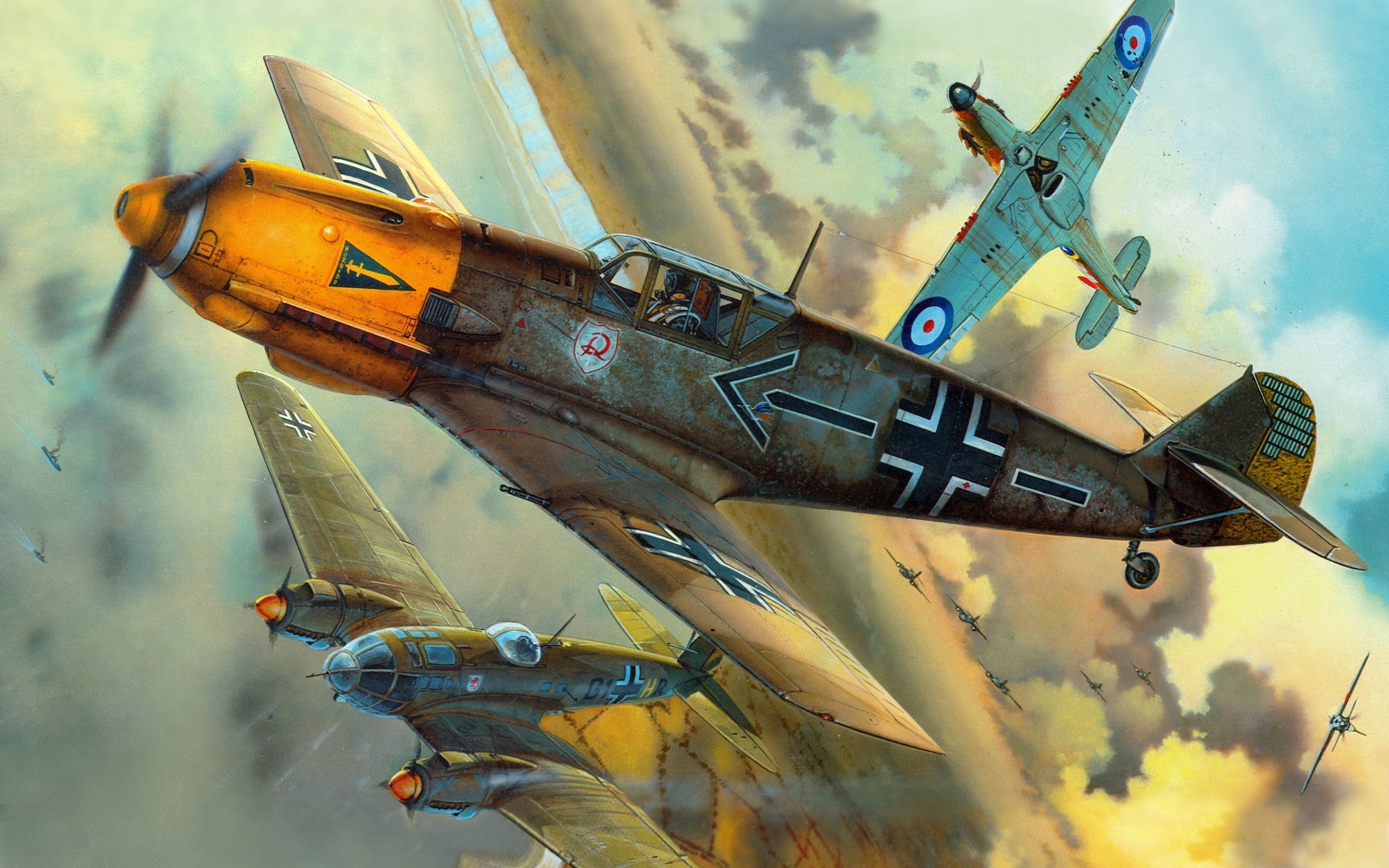 Messerschmitt, Messerschmitt Bf 109, Luftwaffe, Aircraft, - 1 32 Eduard Bf 109 E4 , HD Wallpaper & Backgrounds