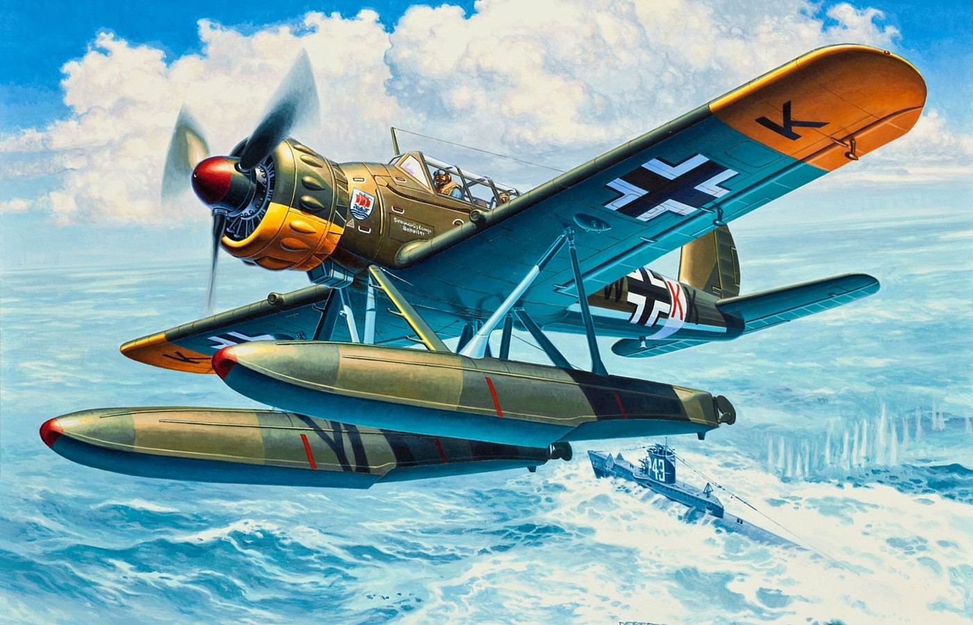 World War Ii, Airplane, Aircraft, Military, Military - Arado Ar 196a 3 Revell , HD Wallpaper & Backgrounds