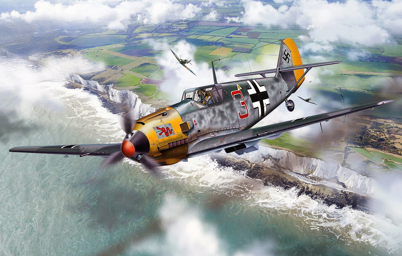 Photo Wallpaper Messerschmitt, Me-109, Battle Of Britain, - Bf 109 , HD Wallpaper & Backgrounds