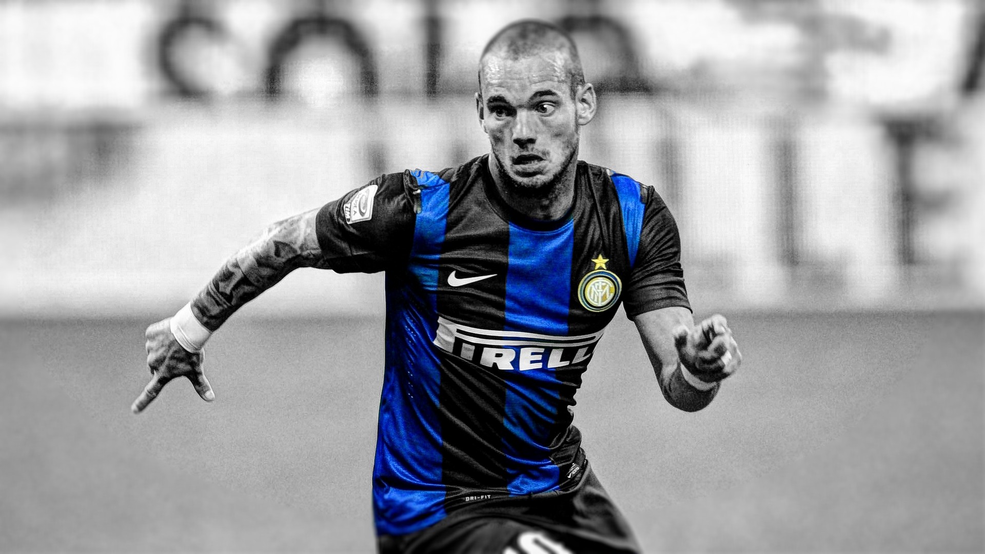 Wallpaper - Wesley Sneijder Inter Milan , HD Wallpaper & Backgrounds