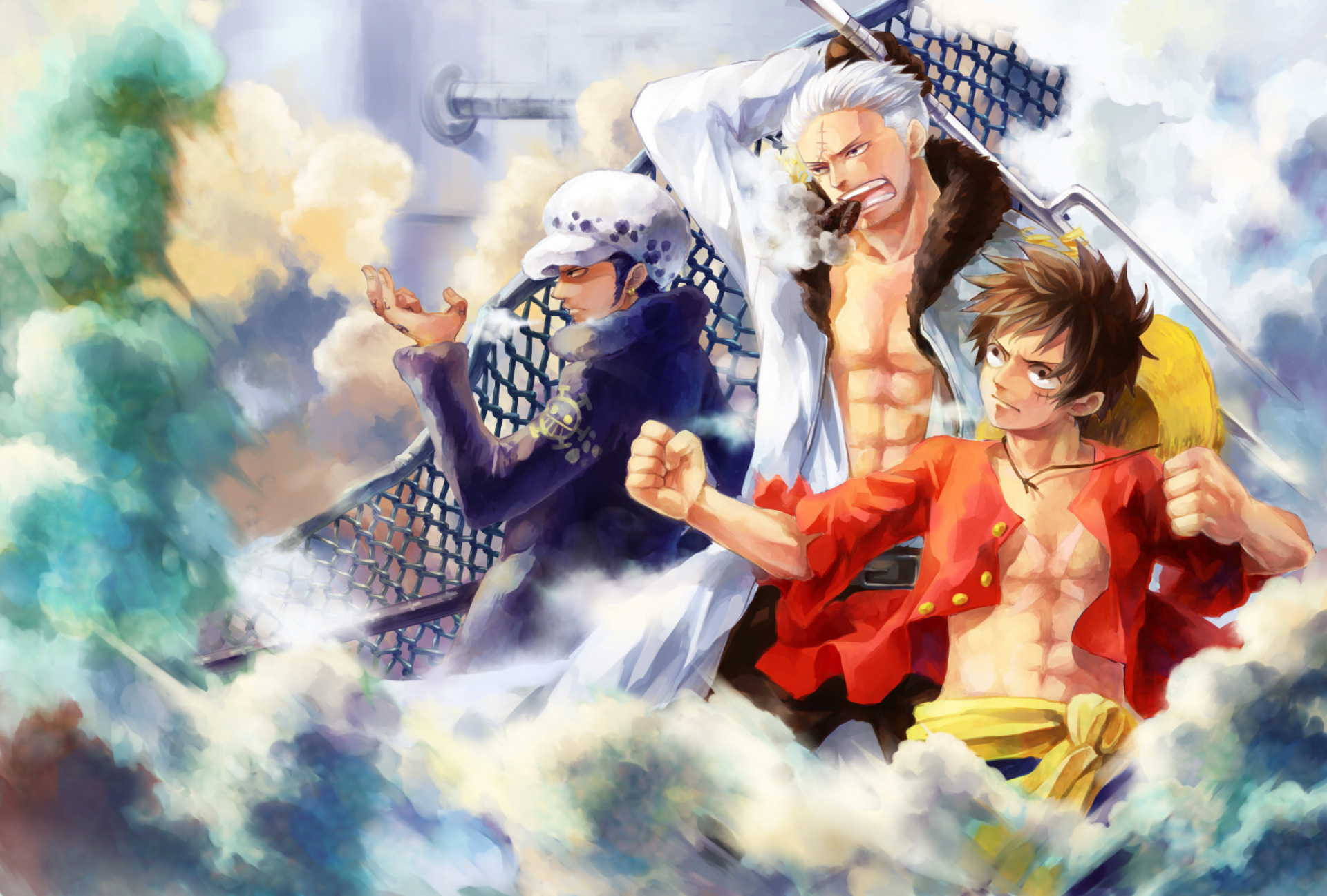 Trafalgar Law, Smoker , Monkey D - Smoker One Piece , HD Wallpaper & Backgrounds
