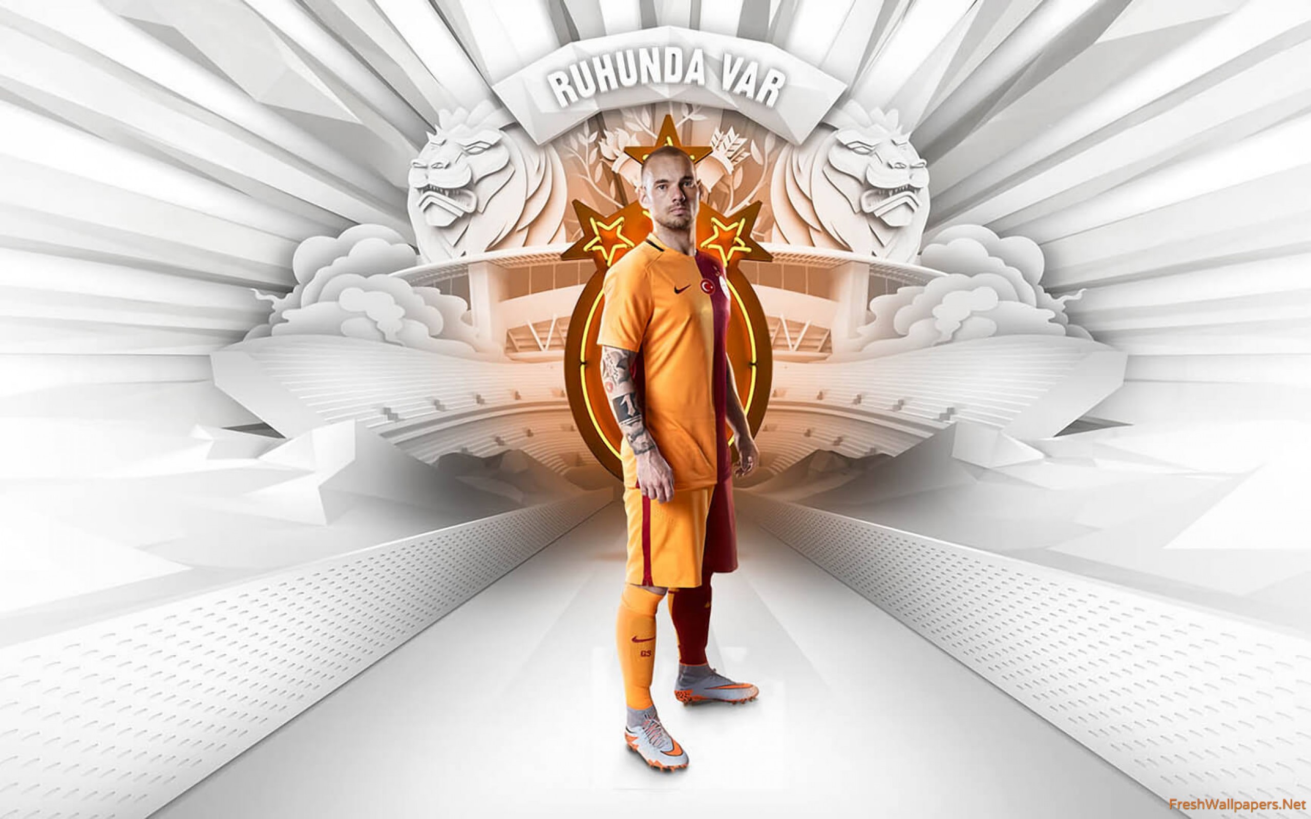 Galatasaray Wesley Sneijder 2015 2016 Nike Home Kit - Galatasaray 15 16 Sneijder , HD Wallpaper & Backgrounds
