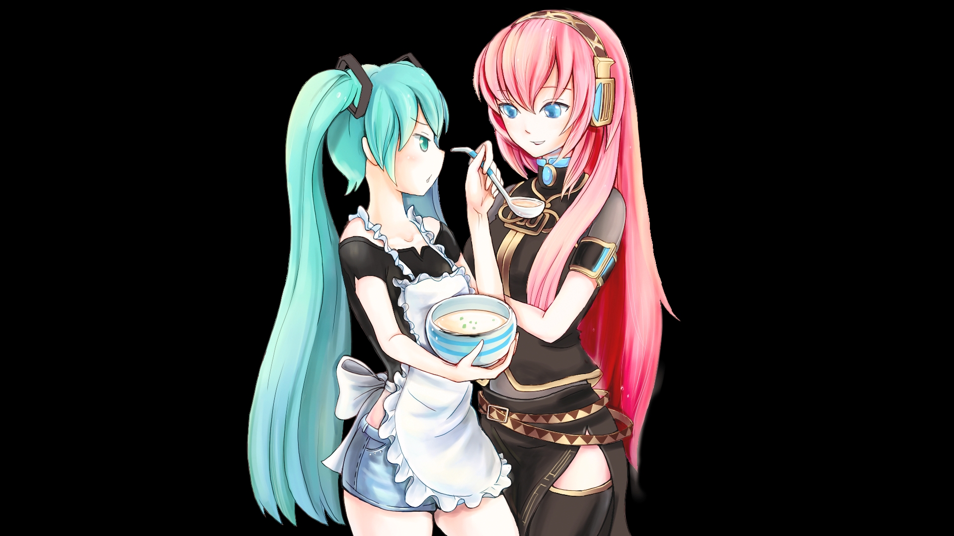 Miku And Luka Wallpaper - Miku X Luka , HD Wallpaper & Backgrounds