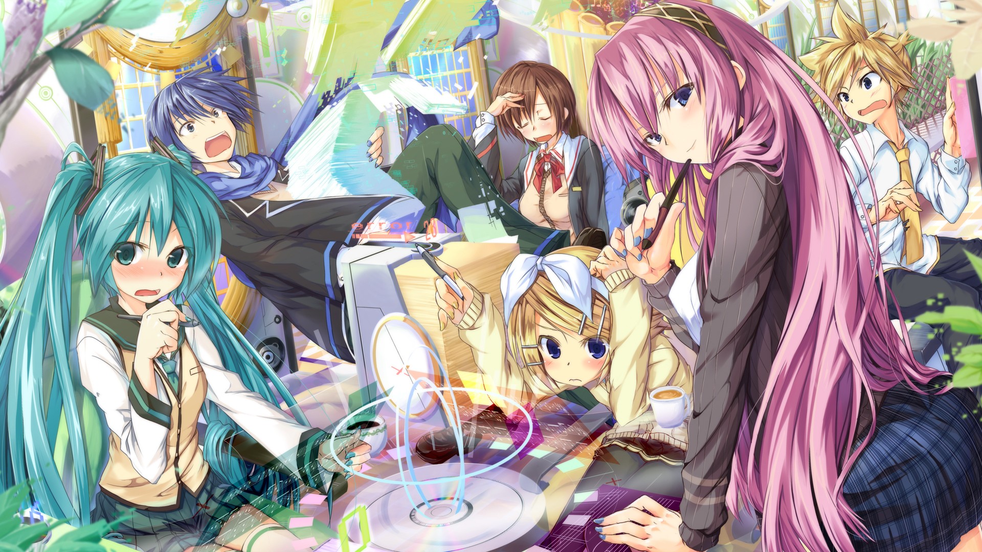 Anime Meiko Kagamine Rin Kaito Anime Girls Miku Hatsune
