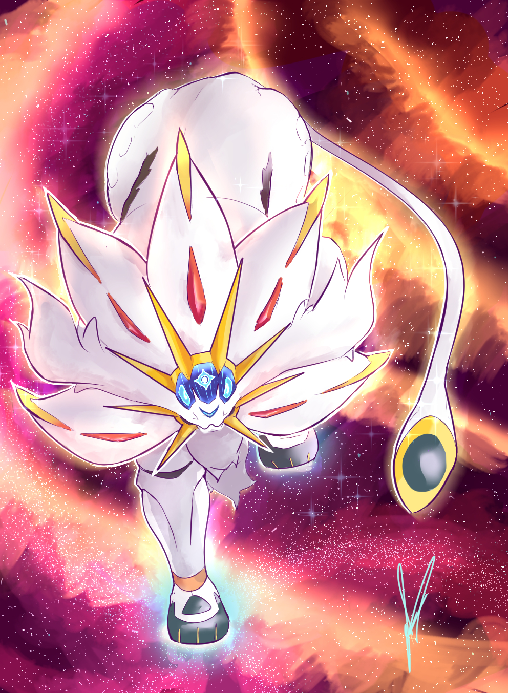 Anime, Psi Star Draws, Pokémon, Solgaleo, Mobile Wallpaper , HD Wallpaper & Backgrounds