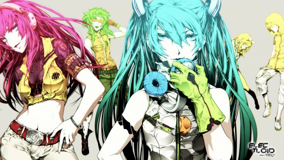 Vocaloid Anime Megurine Luka Miku Gumi Kagamine Rine - Megurine Luka & Hatsune Miku K , HD Wallpaper & Backgrounds