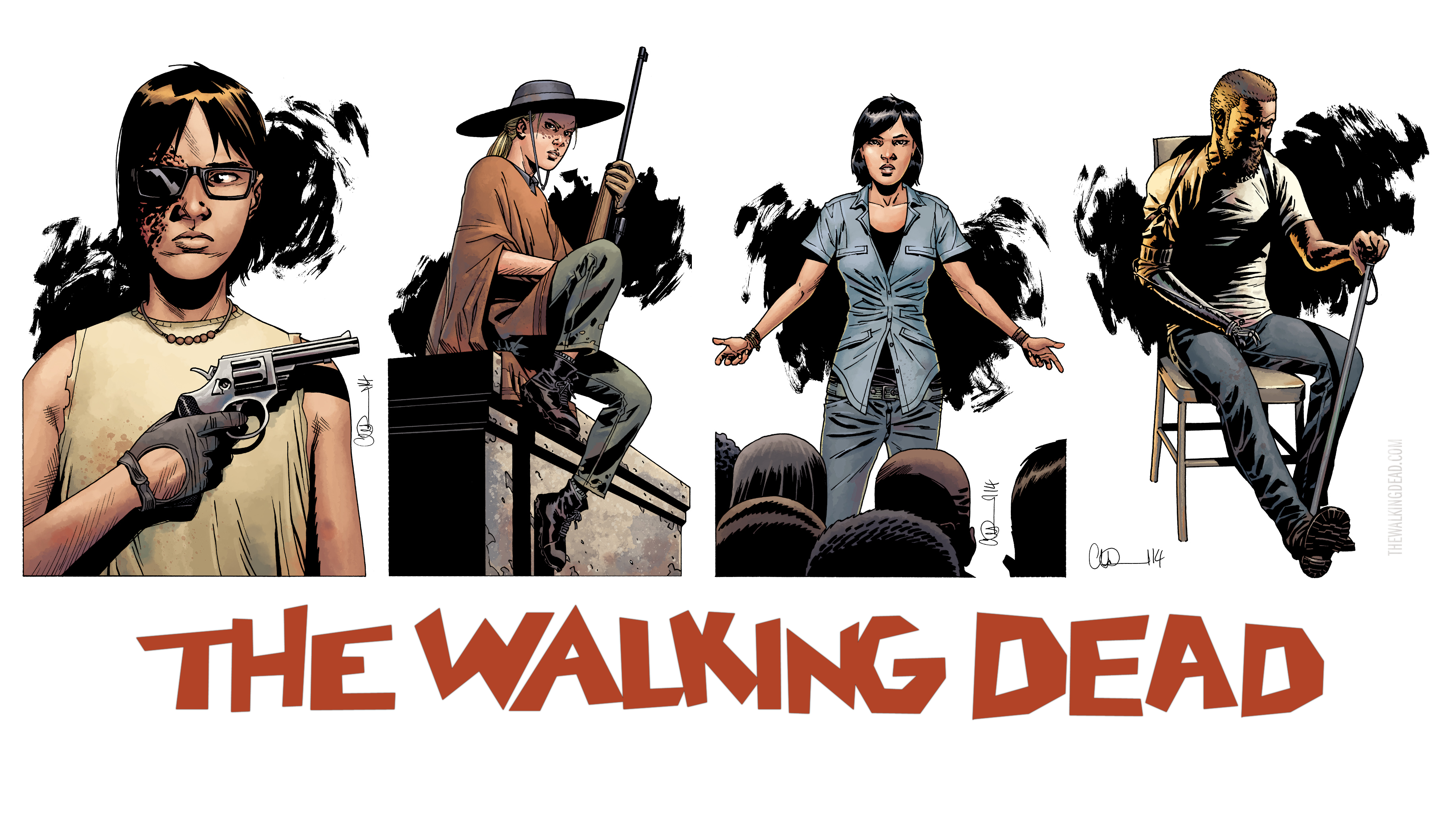 Comic Spoiler[comic Spoilers] Here Is A Wallpaper I - Walking Dead Comic Andrea Color , HD Wallpaper & Backgrounds