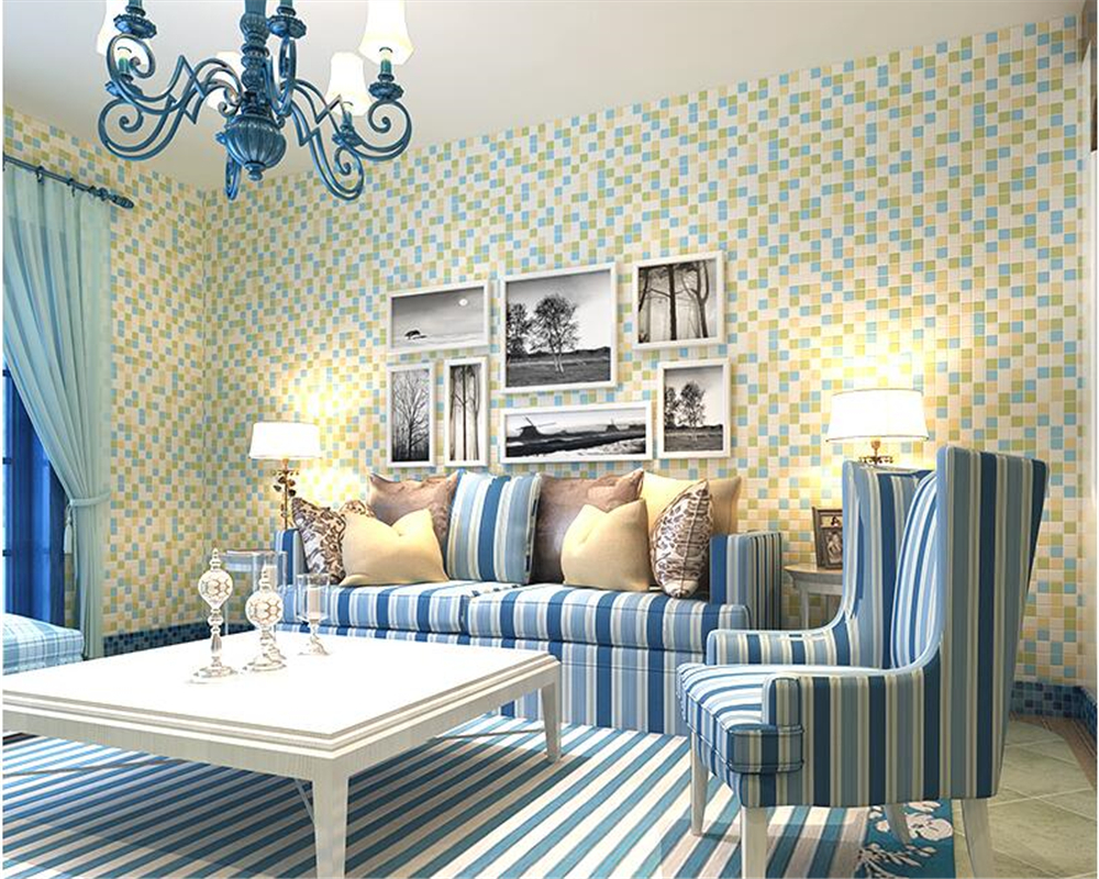 Beibehang 3d Square Living Room Nonwoven Papel De Parede - Interior Design , HD Wallpaper & Backgrounds
