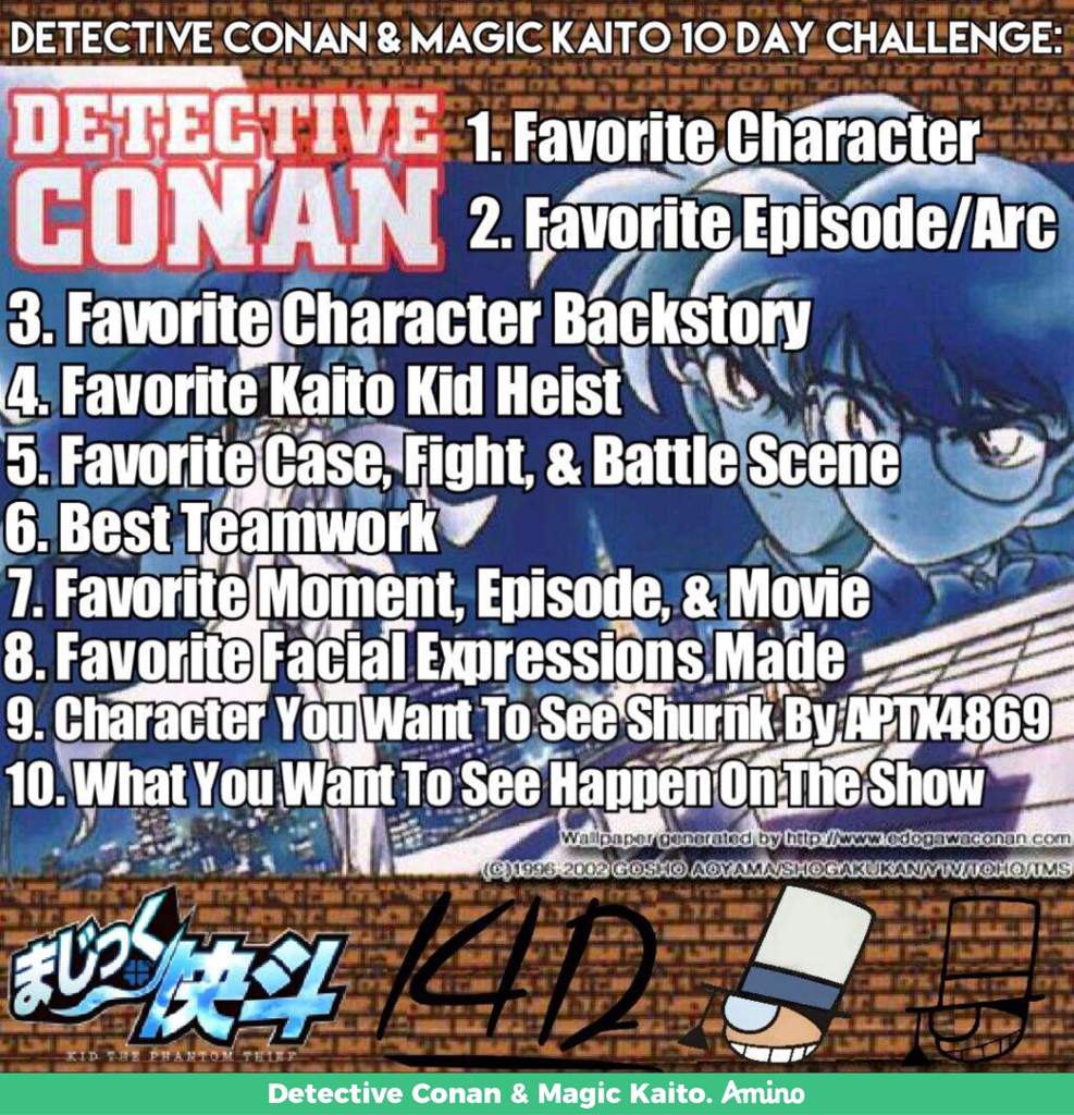 Detective Conan & Magic Kaito - Poster , HD Wallpaper & Backgrounds
