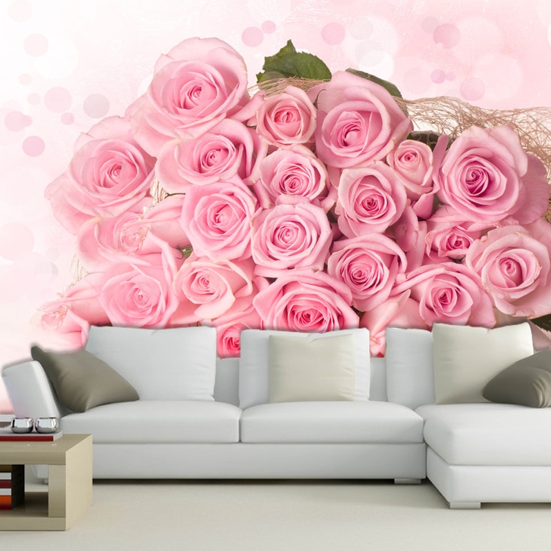 Custom Foto Behang Romantische Bruiloft Bloemen Koreaanse - Flower Desktop Pastel Wallpaper Hd , HD Wallpaper & Backgrounds