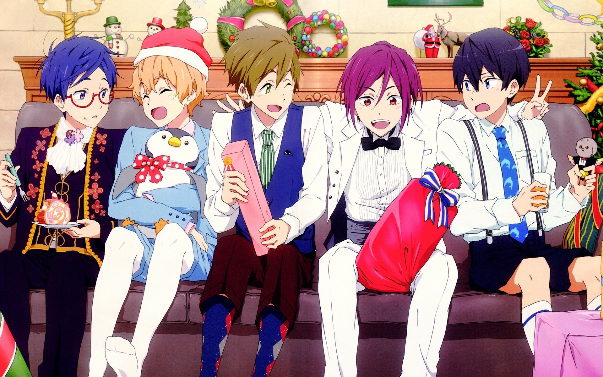 Free Christmas All Anime, Anime Boys, Anime Art, Anime - Iwatobi Swim Club Kids , HD Wallpaper & Backgrounds