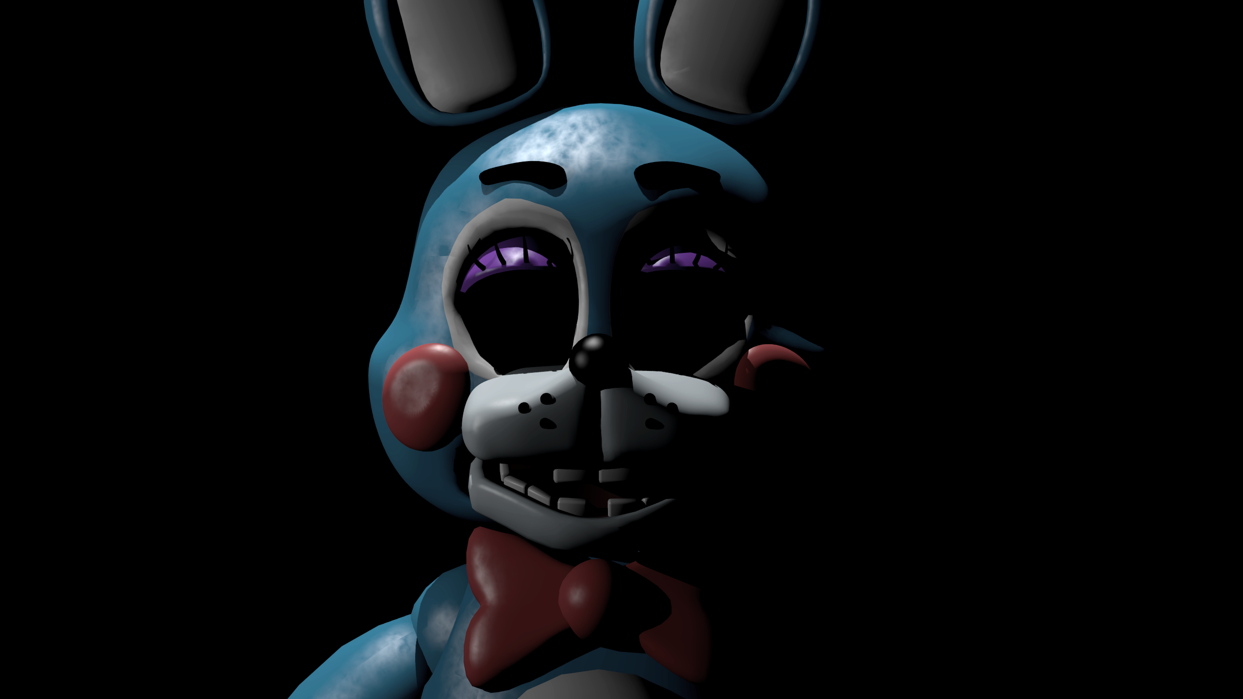 Toy Bonnie Wallpaper - Fnaf Toy Bonnie Creepy , HD Wallpaper & Backgrounds