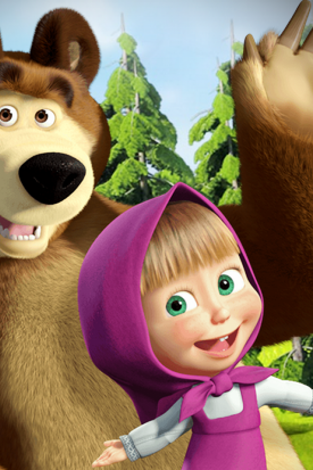 Download Wallpaper Masha And The Bear - Immagini Masha E Orso Da Stampare , HD Wallpaper & Backgrounds