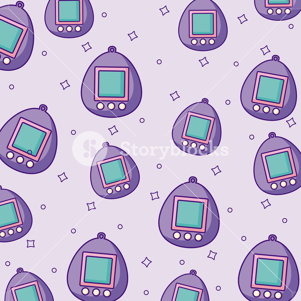 Pattern Of Retro Televisions And Tamagotchis, Colorful - Illustration , HD Wallpaper & Backgrounds