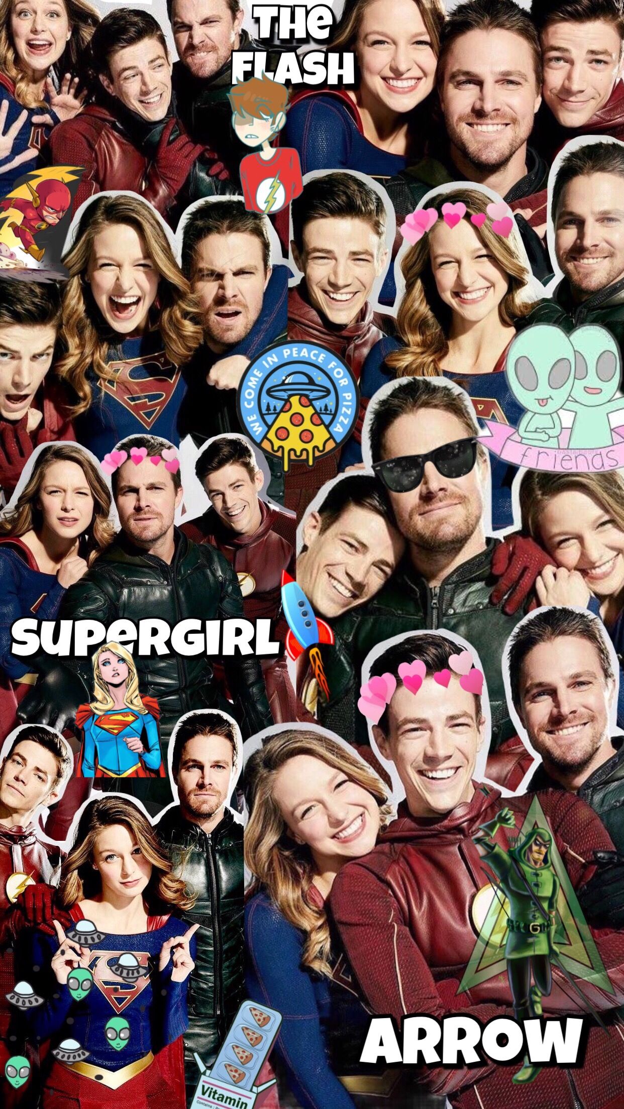 Arrowverse Wallpaper Supergirl Wallpaper The Flash - Barry Kara And Oliver , HD Wallpaper & Backgrounds