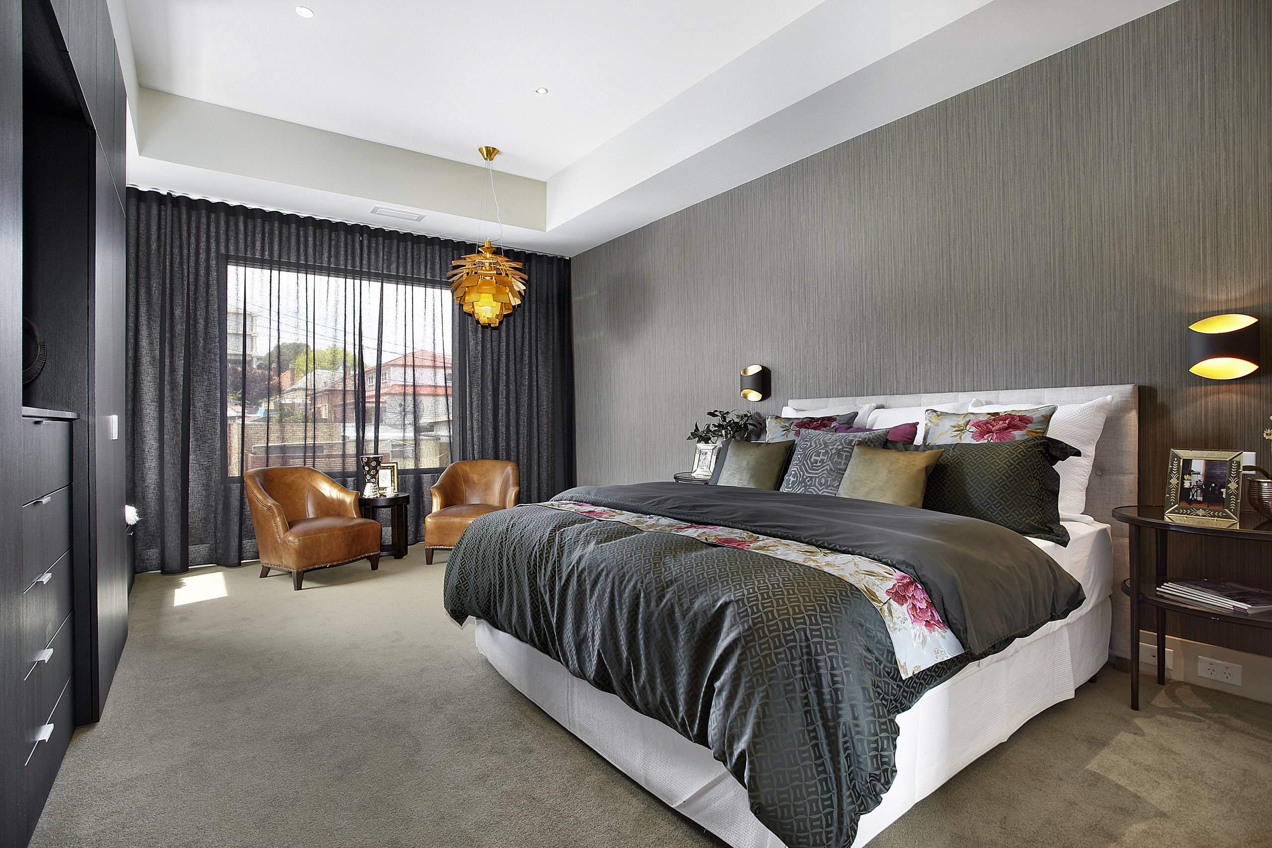Get Inspired By Master Bedrooms In Best Design - Interior Design Grey Bedroom , HD Wallpaper & Backgrounds
