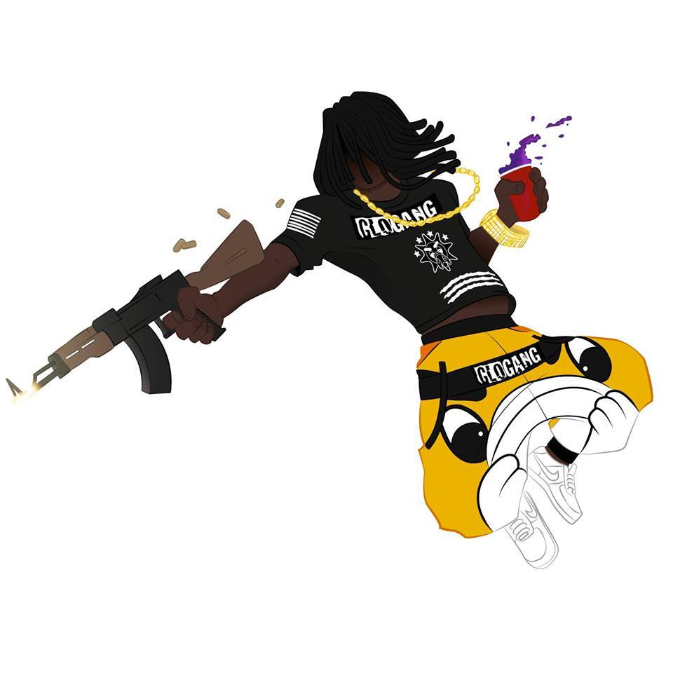 Glo Gang - Chief Keef Fan Art , HD Wallpaper & Backgrounds