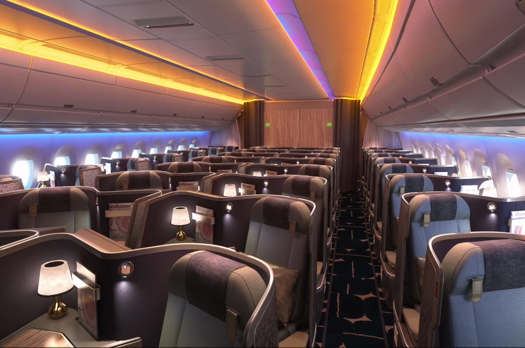 China Airlines' New Airbus A350 Xwb Cabin - China Airlines Airbus A359 Jet , HD Wallpaper & Backgrounds