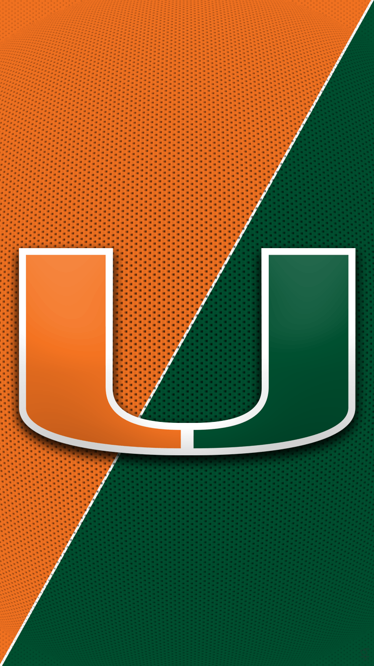 Miami Hurricanes Iphone Wallpaper, Collection Of Miami - University Of Miami Iphone , HD Wallpaper & Backgrounds