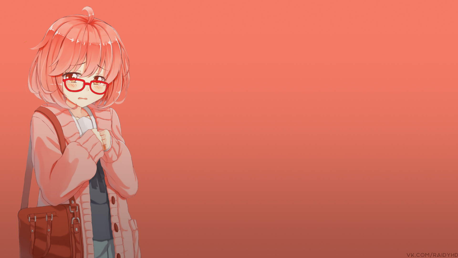 #kyoukai No Kanata, #anime Girls, #kuriyama Mirai, - Illustration , HD Wallpaper & Backgrounds