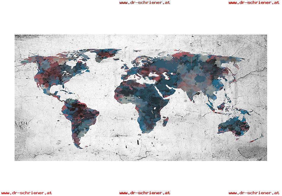 Größeres Bild - World Map Tattoo Design , HD Wallpaper & Backgrounds