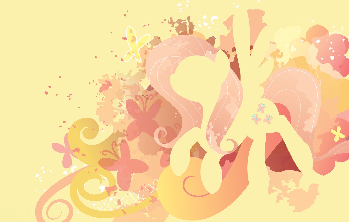 Photo Wallpaper Butterfly, Yellow, Magic, Mane, Tail, - My Little Pony Fluttershy , HD Wallpaper & Backgrounds