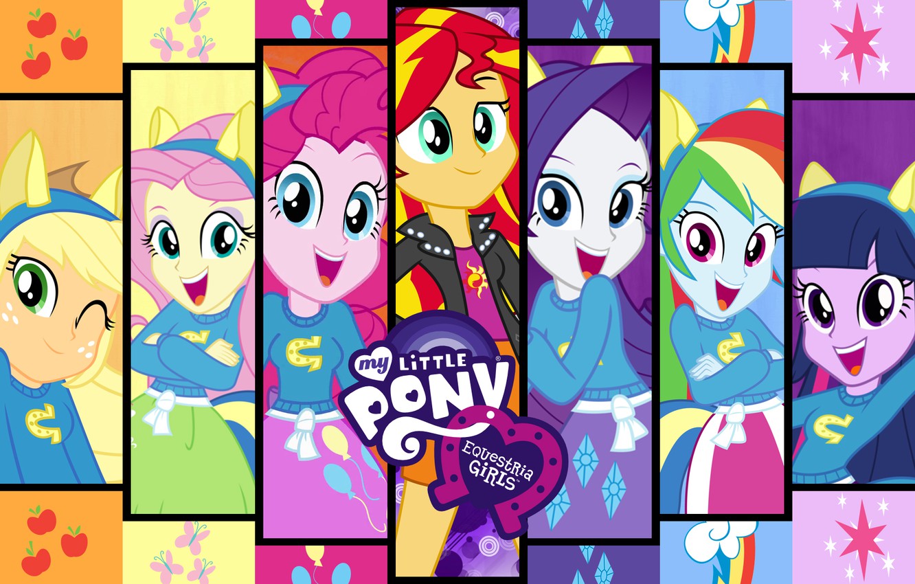 Photo Wallpaper Rainbow, Applejack, My Little Pony, - My Little Pony Wallpaper Equestria Girls , HD Wallpaper & Backgrounds