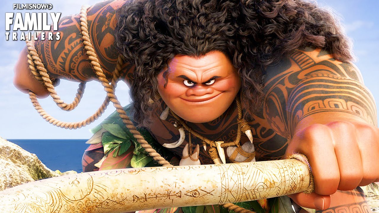 Disney Moana Movie Trailers - Maui Moana Wallpaper Hd , HD Wallpaper & Backgrounds