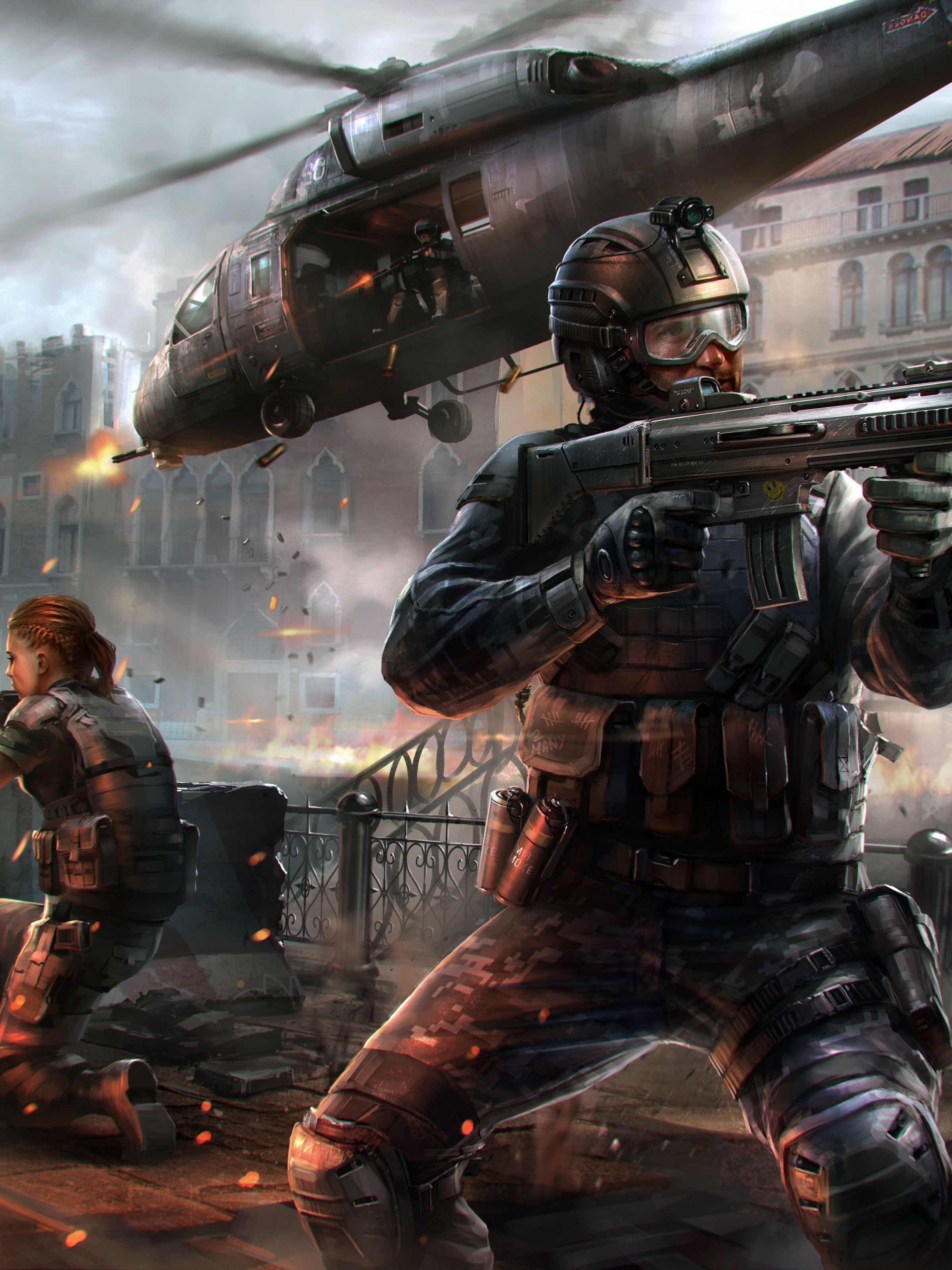 Modern Combat 5, Artwork, War - Modern Combat 5 4k , HD Wallpaper & Backgrounds