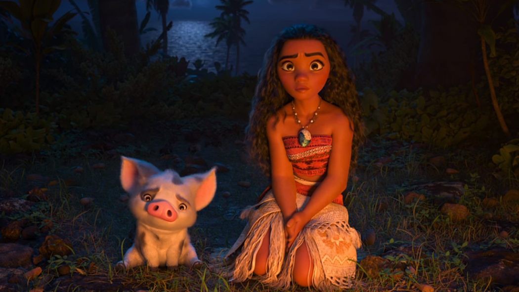 Hd Moana Pics - Moana With Her Pig , HD Wallpaper & Backgrounds