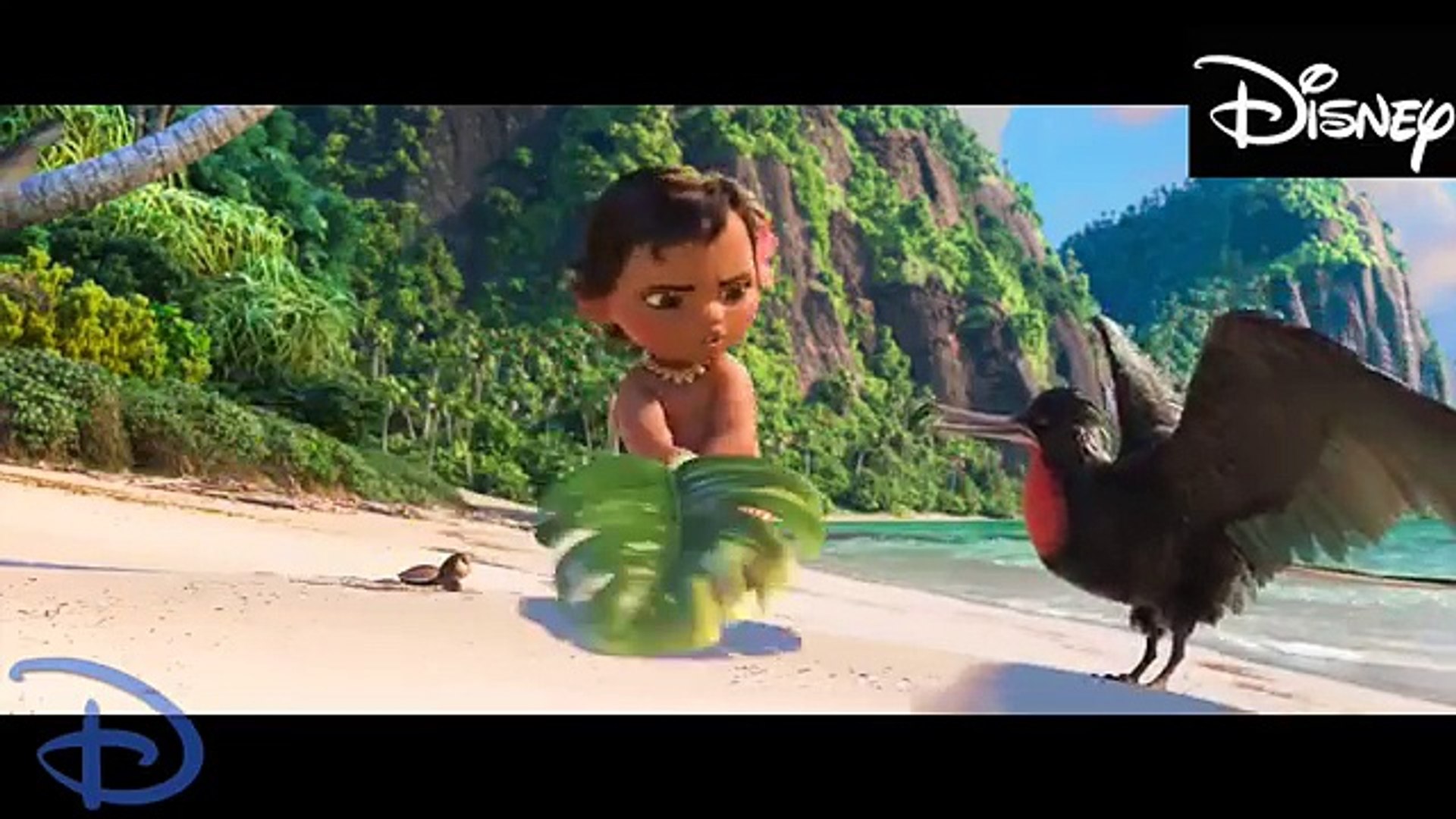 Cute Baby Moana Moments - Baby Moana With Turtle , HD Wallpaper & Backgrounds